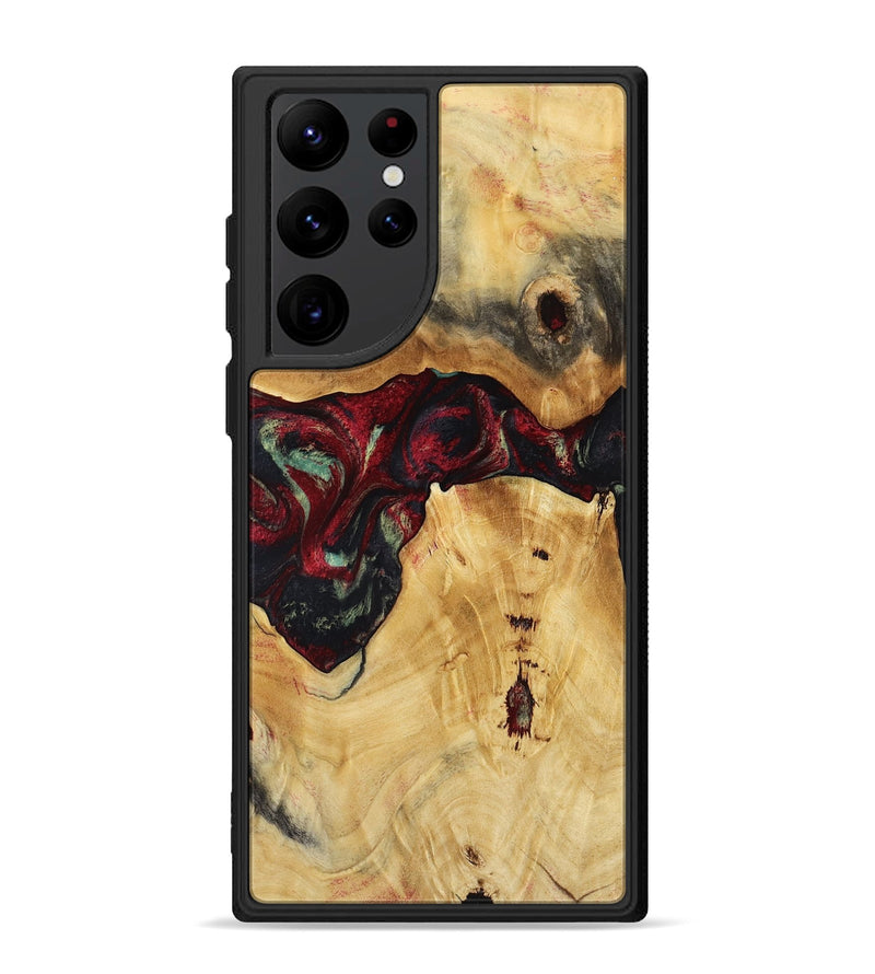 Galaxy S22 Ultra Wood Phone Case - Bert (Red, 809417)