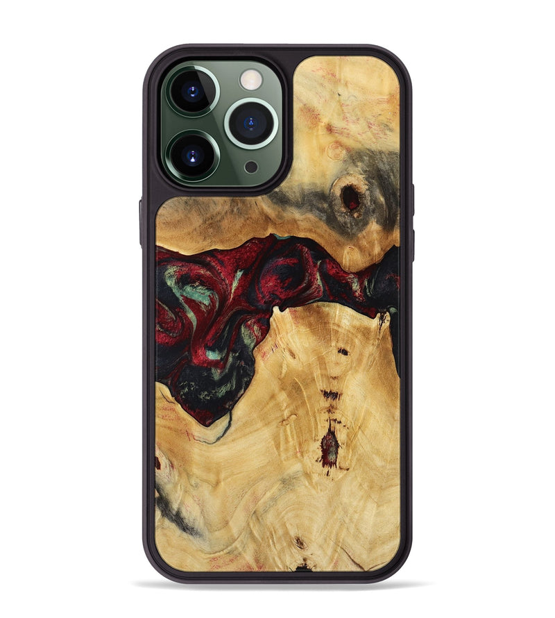 iPhone 13 Pro Max Wood Phone Case - Bert (Red, 809417)