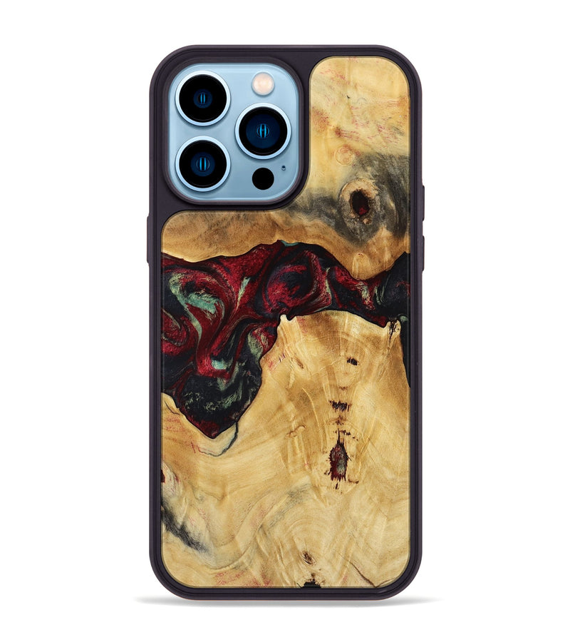 iPhone 14 Pro Max Wood Phone Case - Bert (Red, 809417)