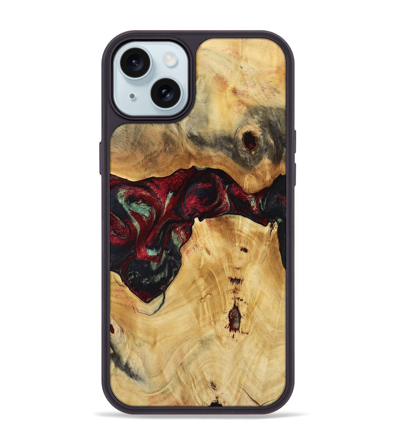 iPhone 15 Plus Wood Phone Case - Bert (Red, 809417)