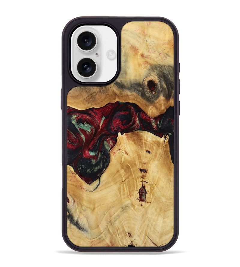 iPhone 16 Plus Wood Phone Case - Bert (Red, 809417)