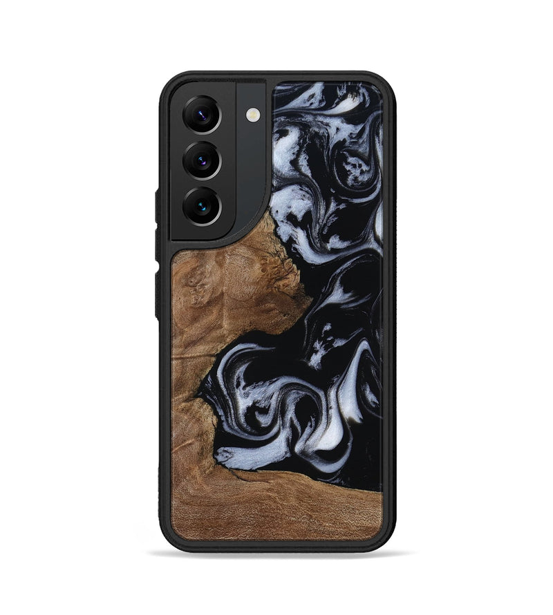 Galaxy S22 Wood Phone Case - Emilee (Black & White, 809418)