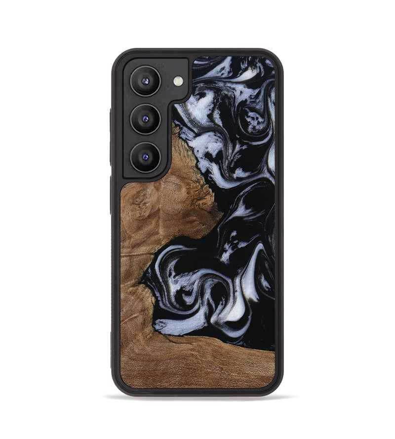 Galaxy S23 Wood Phone Case - Emilee (Black & White, 809418)