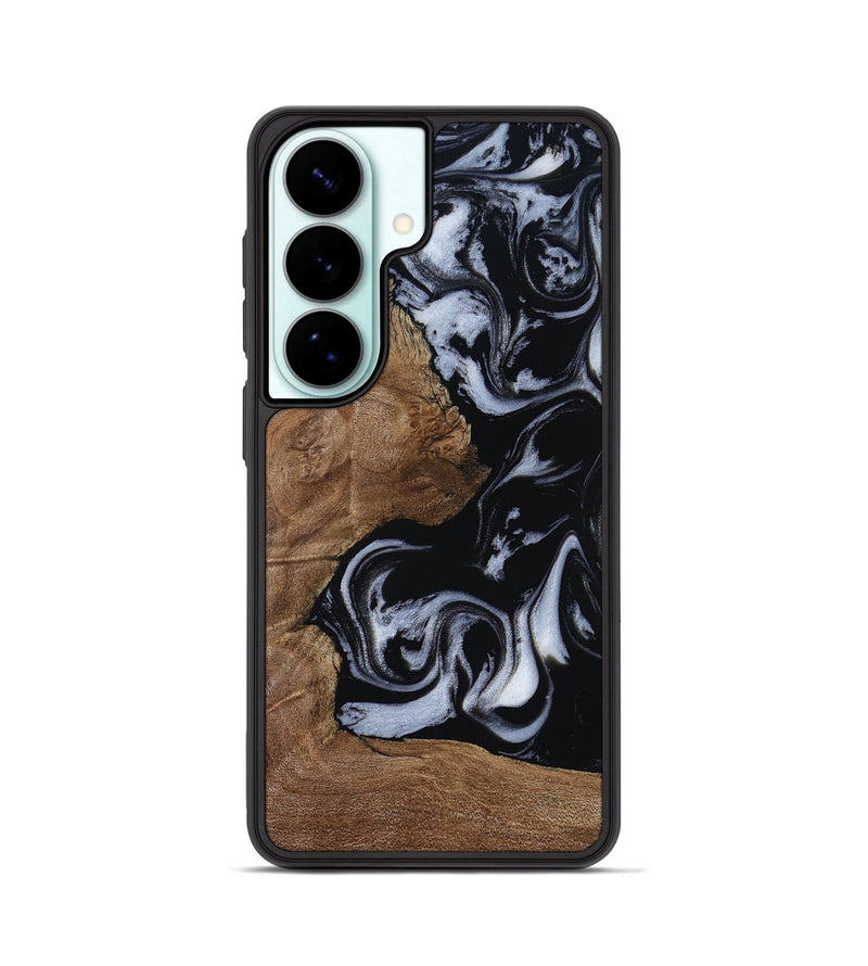 Galaxy S26 Wood Phone Case - Emilee (Black & White, 809418)