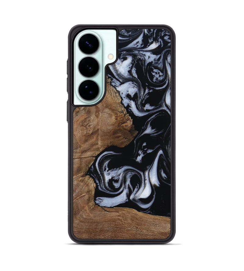 Galaxy S26 Plus Wood Phone Case - Emilee (Black & White, 809418)