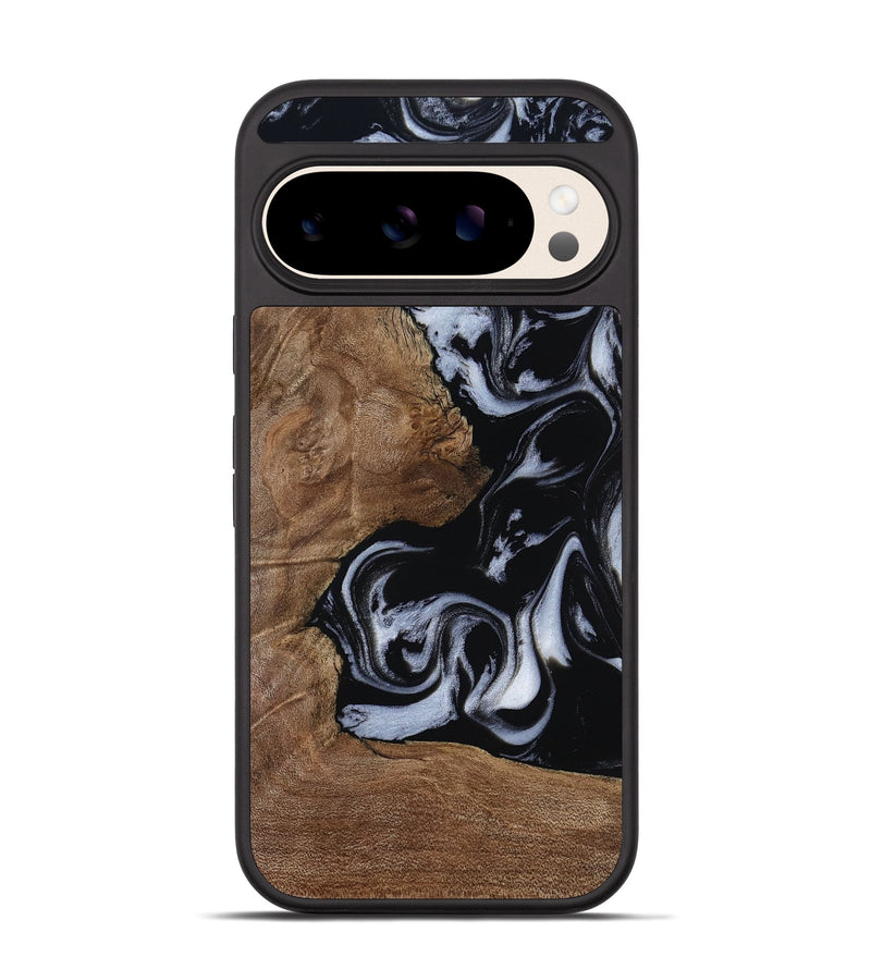 Pixel 10 Wood Phone Case - Emilee (Black & White, 809418)