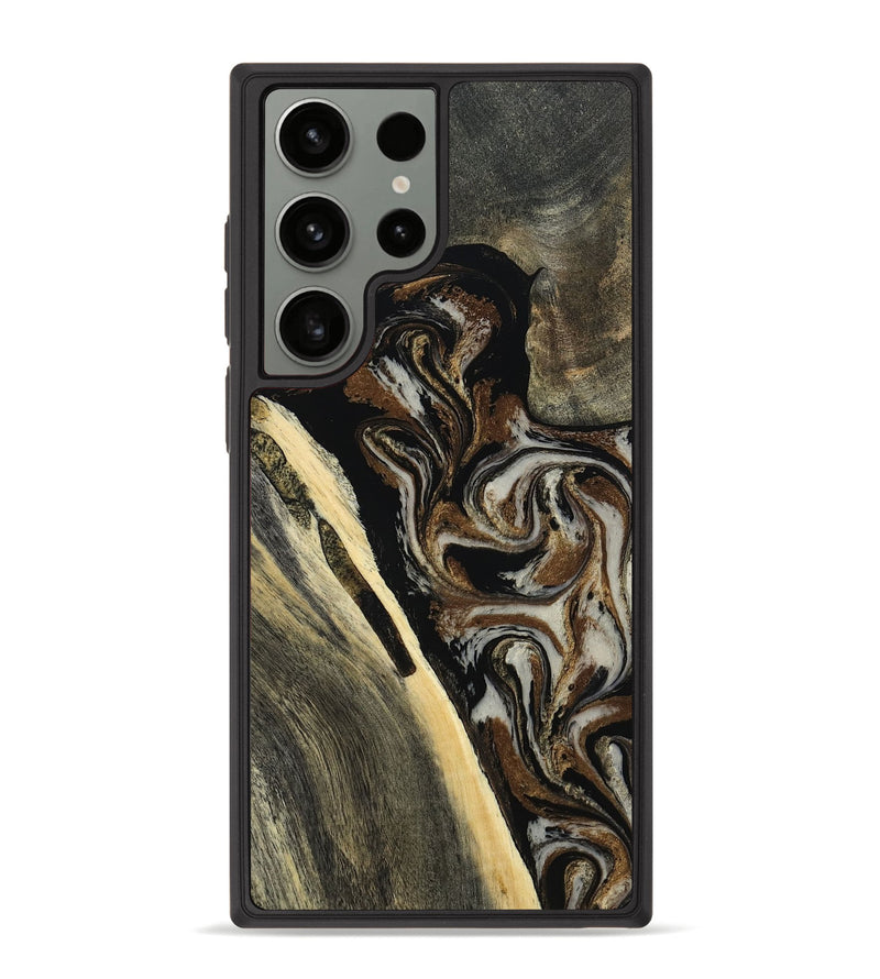 Galaxy S23 Ultra Wood Phone Case - Gena (Black & White, 809419)