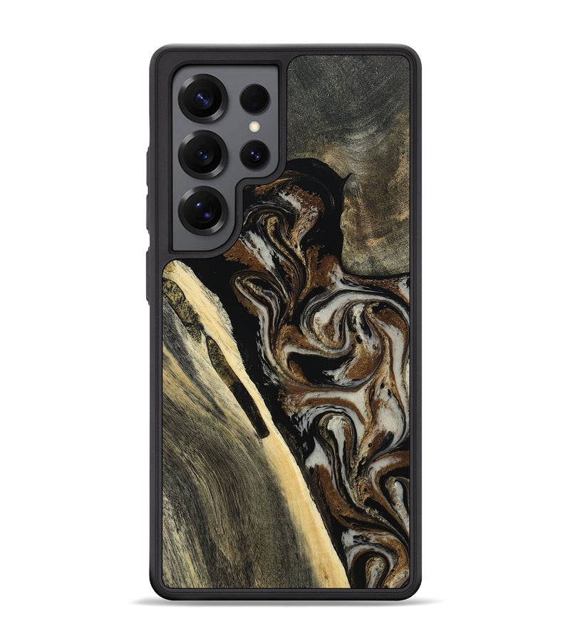 Galaxy S25 Ultra Wood Phone Case - Gena (Black & White, 809419)