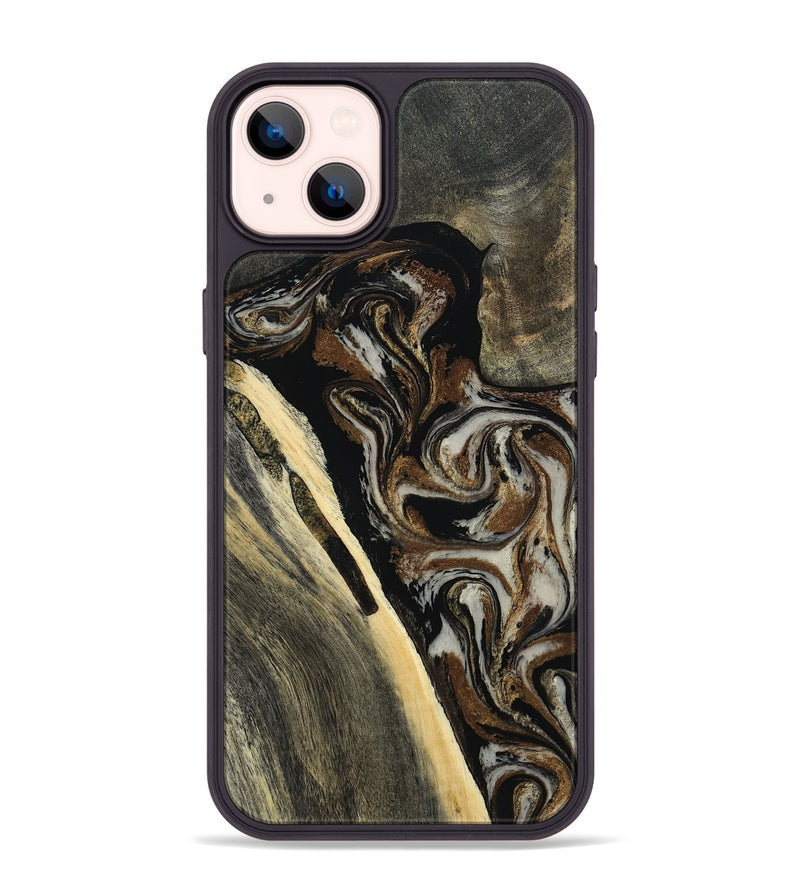 iPhone 14 Plus Wood Phone Case - Gena (Black & White, 809419)