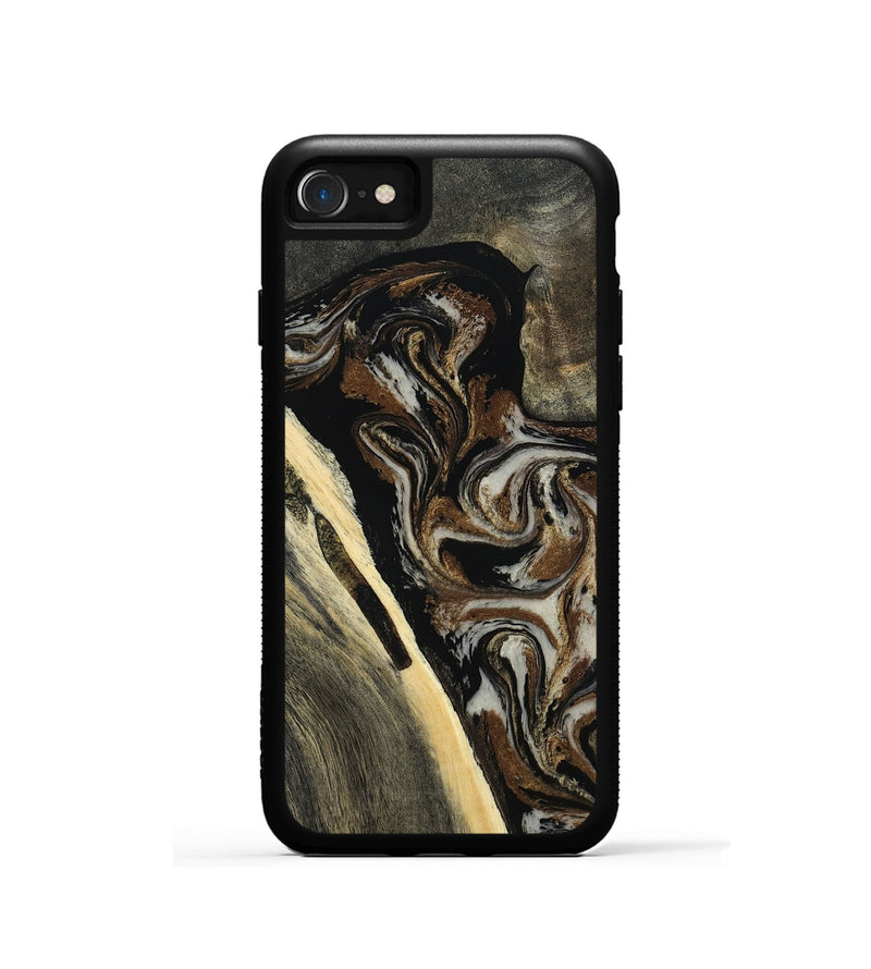 iPhone SE Wood Phone Case - Gena (Black & White, 809419)
