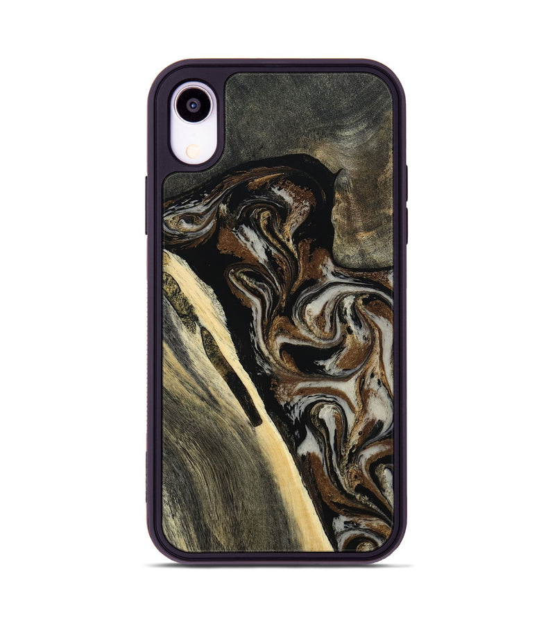 iPhone Xr Wood Phone Case - Gena (Black & White, 809419)