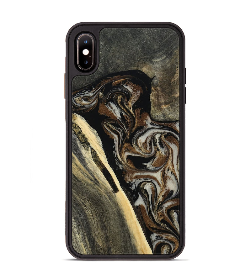 iPhone Xs Max Wood Phone Case - Gena (Black & White, 809419)