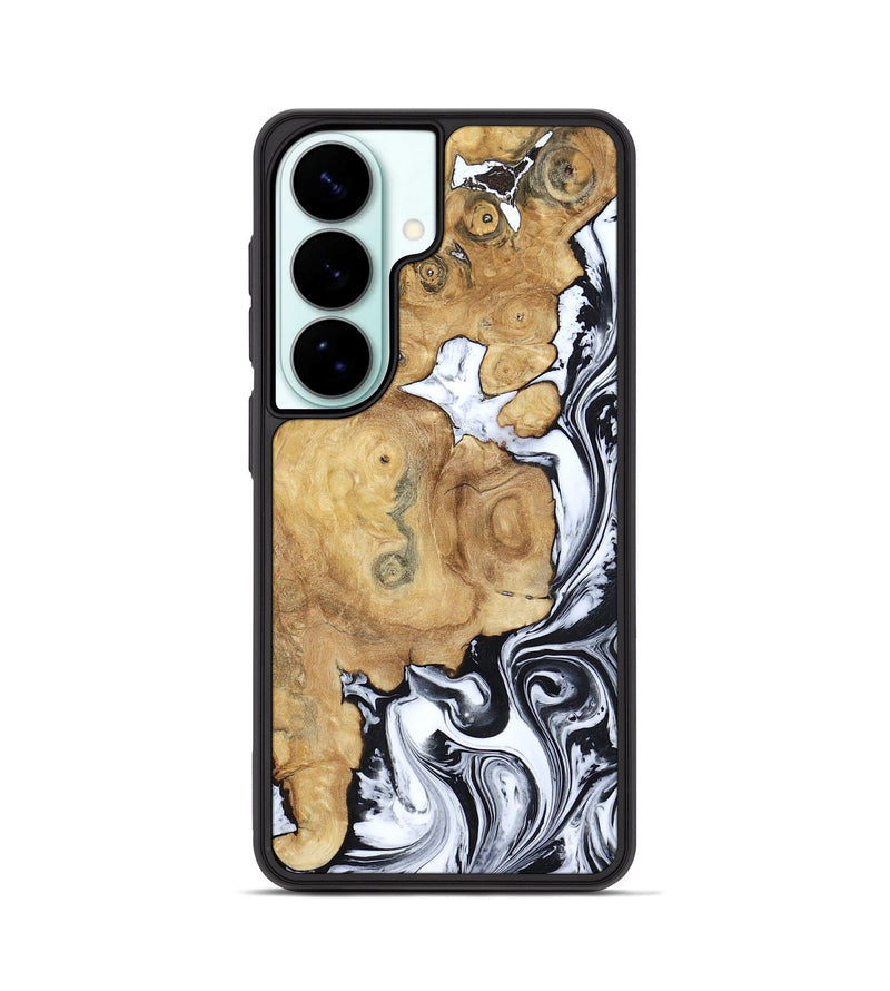 Galaxy S26 Wood Phone Case - Dalia (Black & White, 809420)