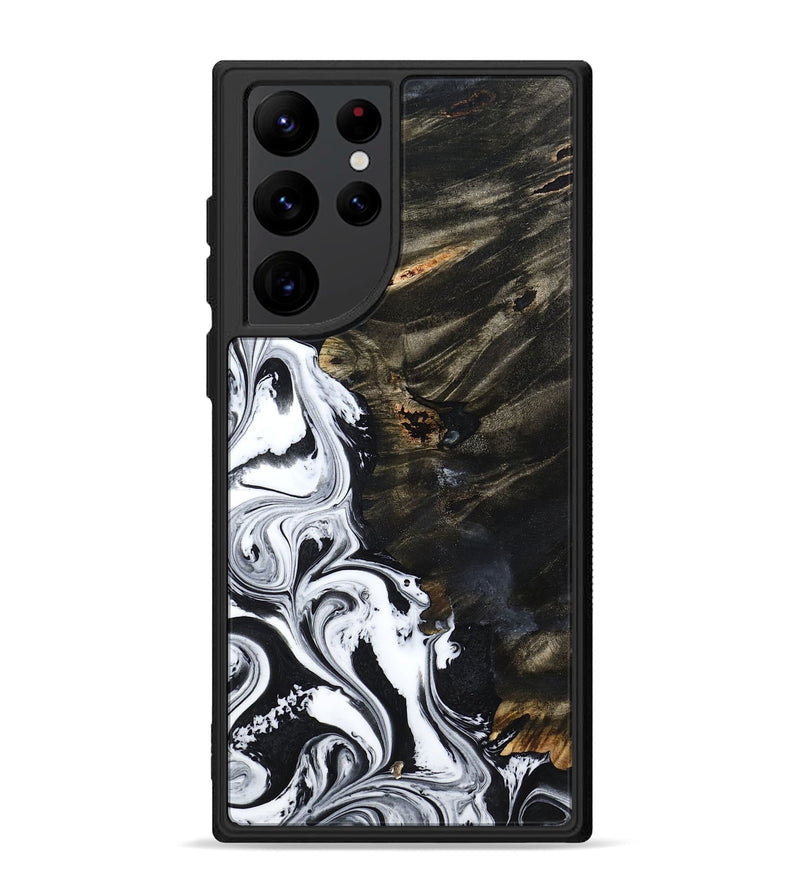 Galaxy S22 Ultra Wood Phone Case - Jericho (Black & White, 809421)
