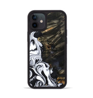 iPhone 12 Wood Phone Case - Jericho (Black & White, 809421)