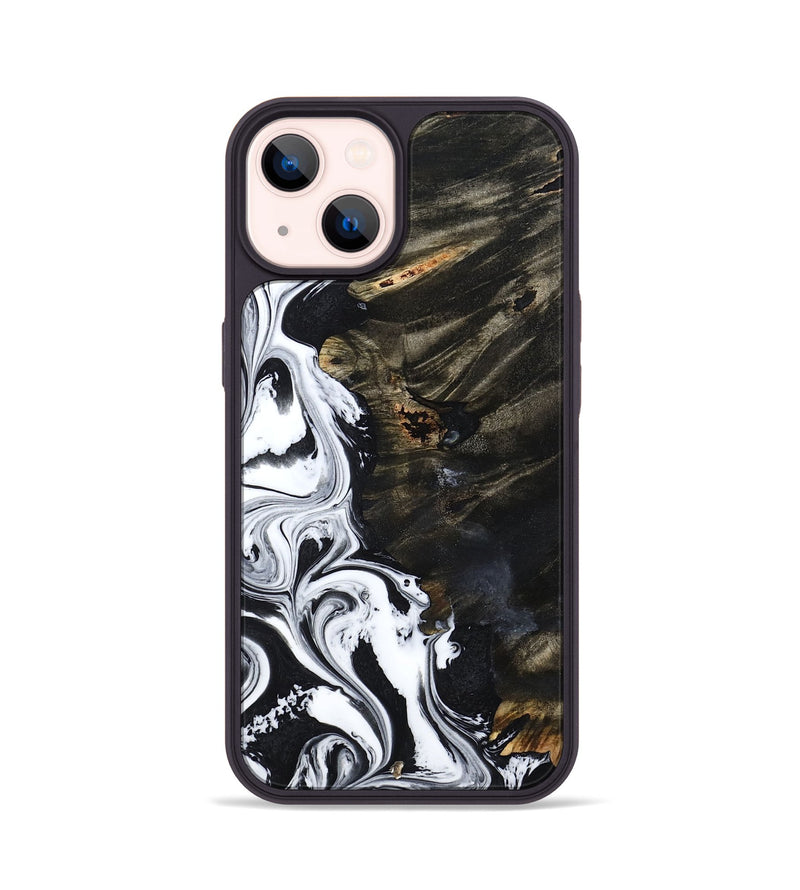iPhone 14 Wood Phone Case - Jericho (Black & White, 809421)