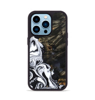 iPhone 14 Pro Wood Phone Case - Jericho (Black & White, 809421)