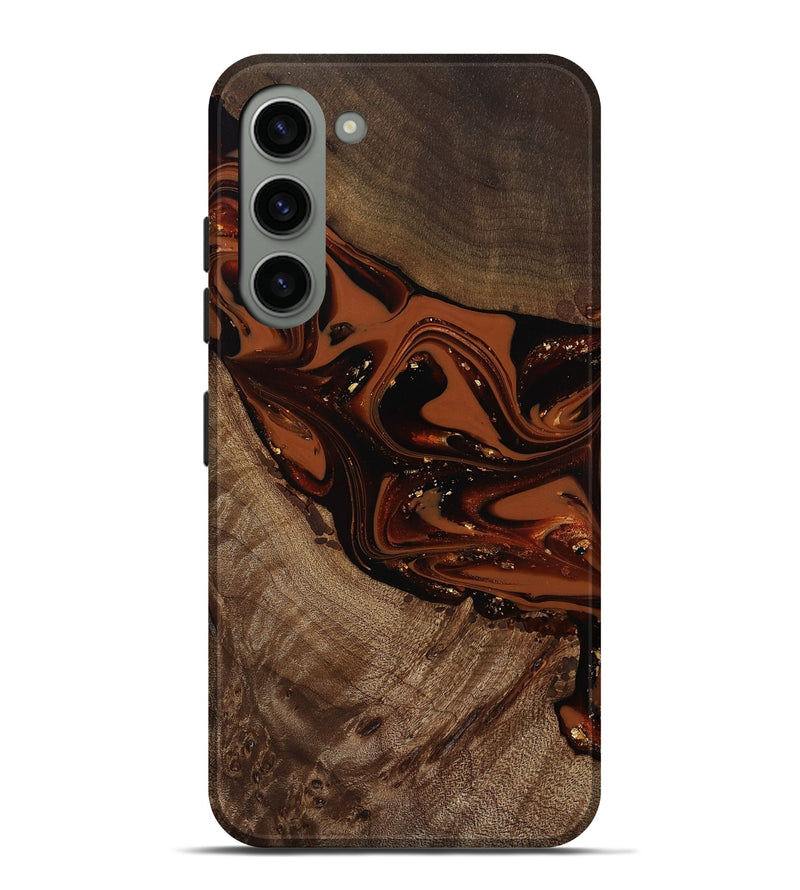 Galaxy S23 Plus Wood Live Edge Phone Case - Mertie (Red, 809434)