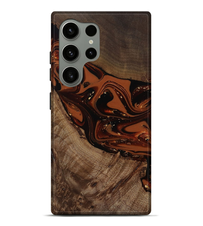 Galaxy S24 Ultra Wood Live Edge Phone Case - Mertie (Red, 809434)