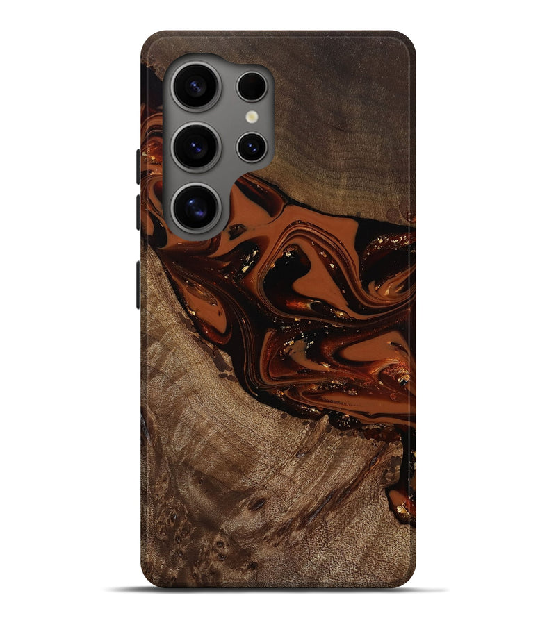 Galaxy S25 Ultra Wood Live Edge Phone Case - Mertie (Red, 809434)