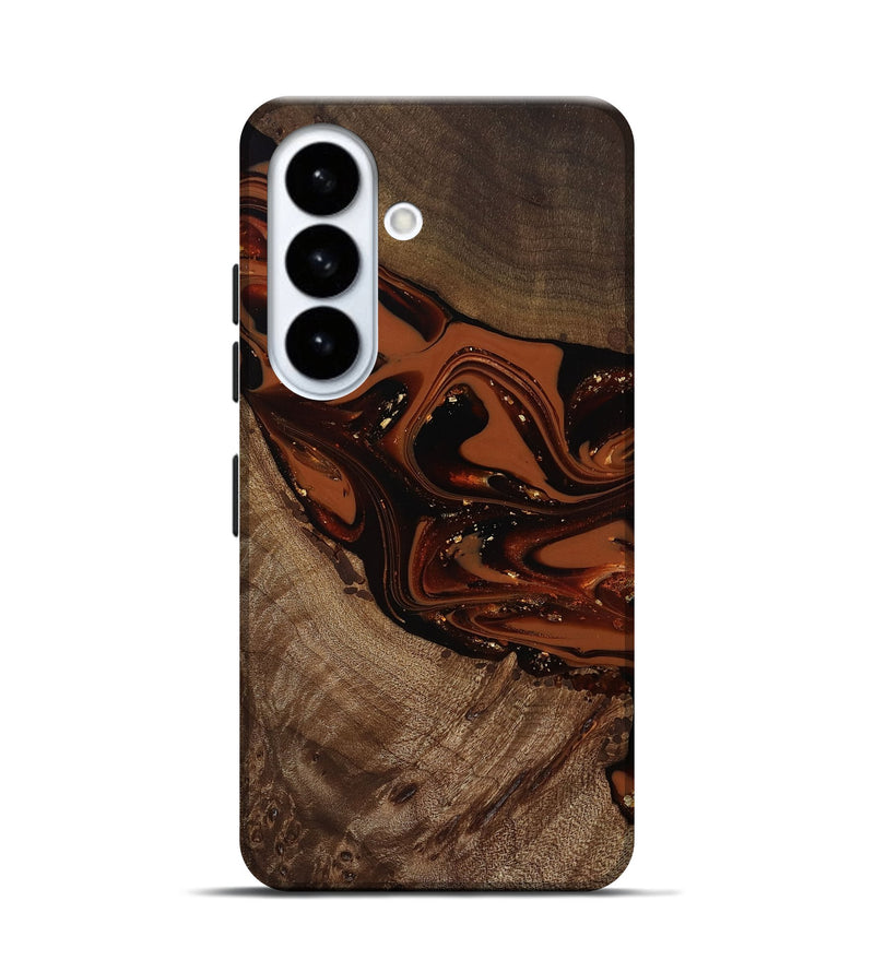 Galaxy S26 Wood Live Edge Phone Case - Mertie (Red, 809434)