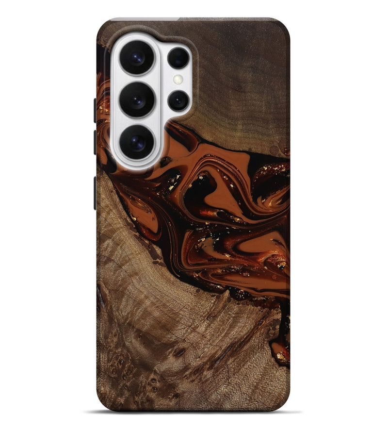 Galaxy S26 Ultra Wood Live Edge Phone Case - Mertie (Red, 809434)