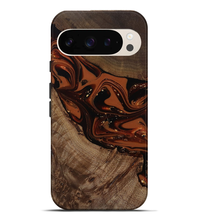 Pixel 10 Pro XL Wood Live Edge Phone Case - Mertie (Red, 809434)
