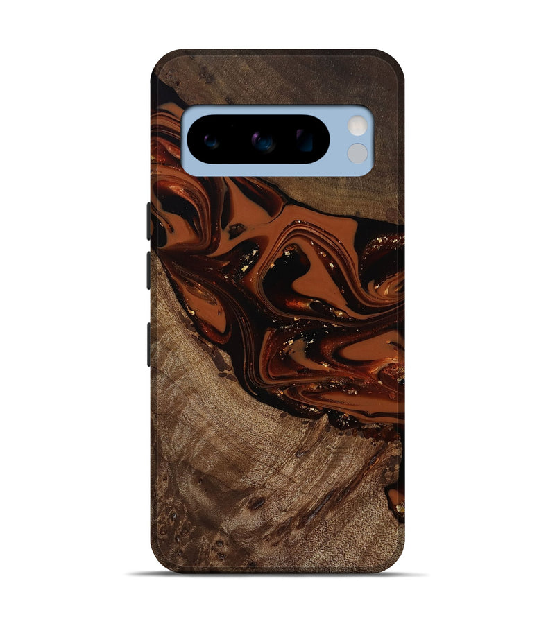 Pixel 8 Pro Wood Live Edge Phone Case - Mertie (Red, 809434)