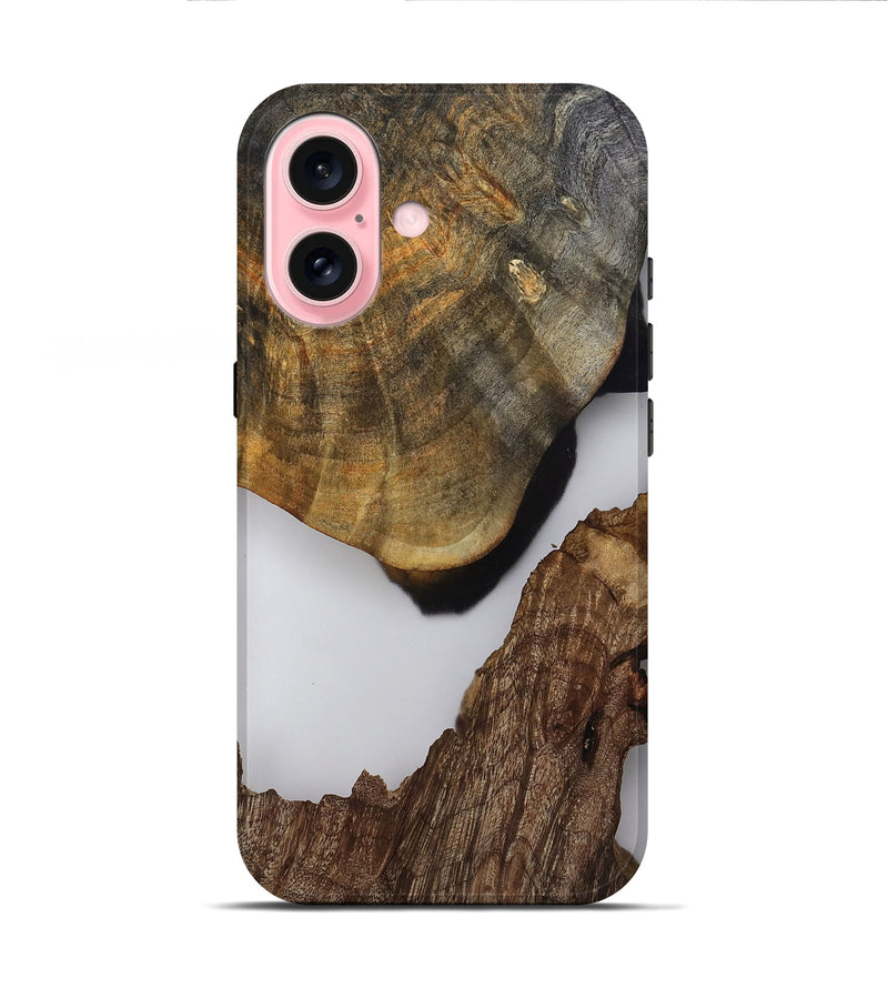 iPhone 16 Wood Live Edge Phone Case - Shelli (Clear, 809436)