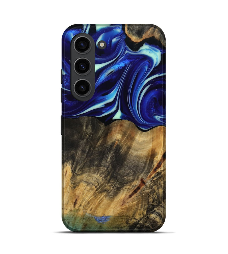 Galaxy S23 Wood Live Edge Phone Case - Vernice (Blue, 809439)