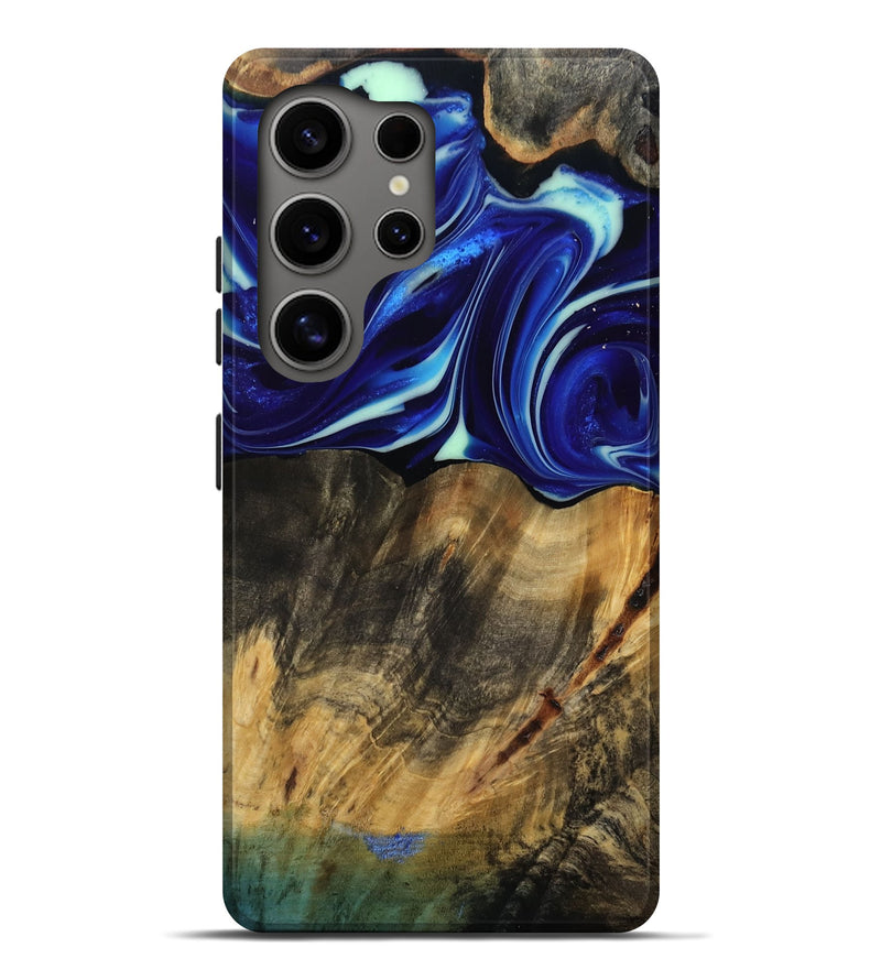 Galaxy S25 Ultra Wood Live Edge Phone Case - Vernice (Blue, 809439)