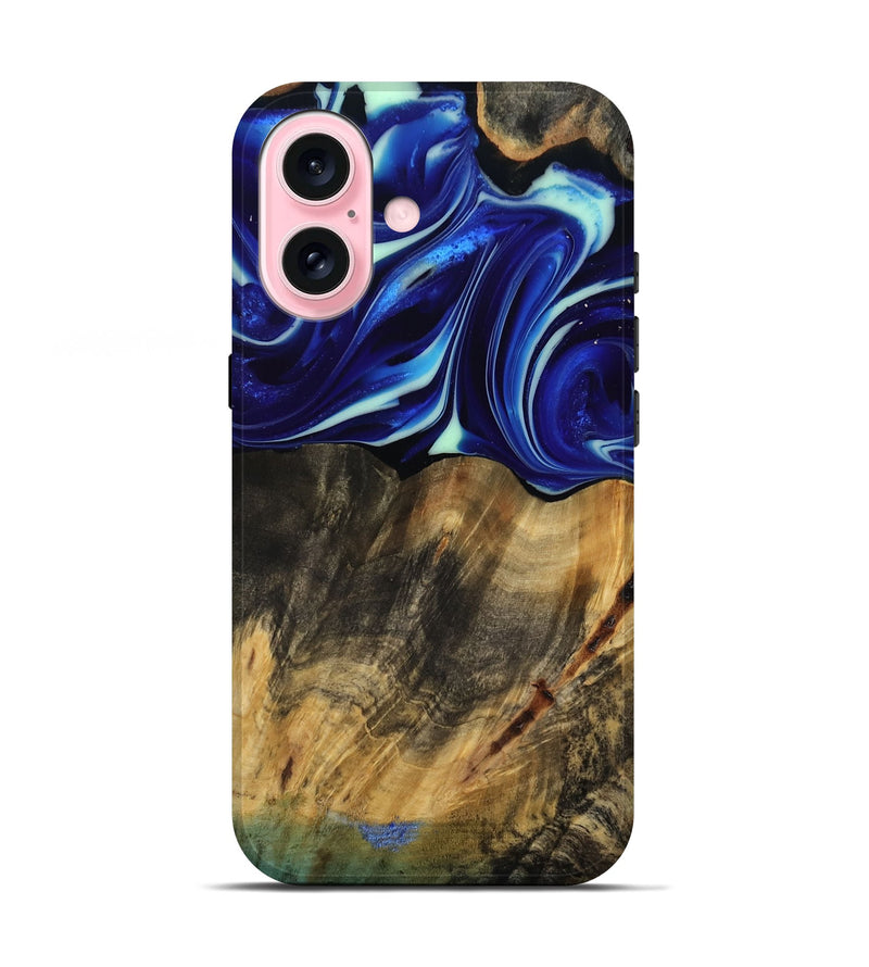 iPhone 17 Wood Live Edge Phone Case - Vernice (Blue, 809439)