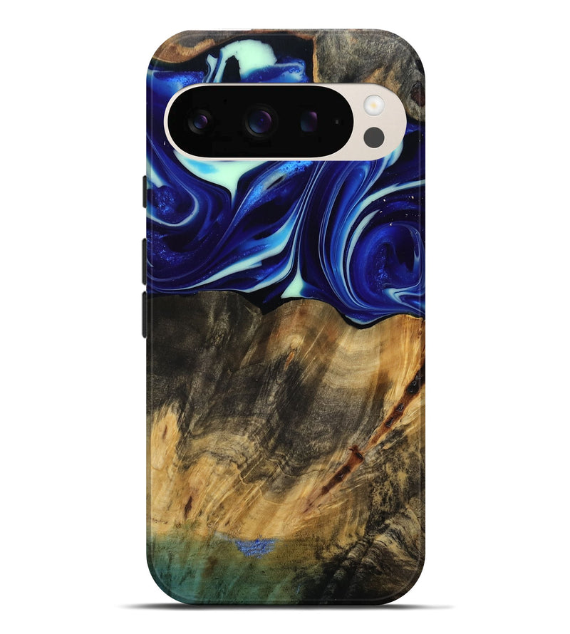 Pixel 10 Pro XL Wood Live Edge Phone Case - Vernice (Blue, 809439)