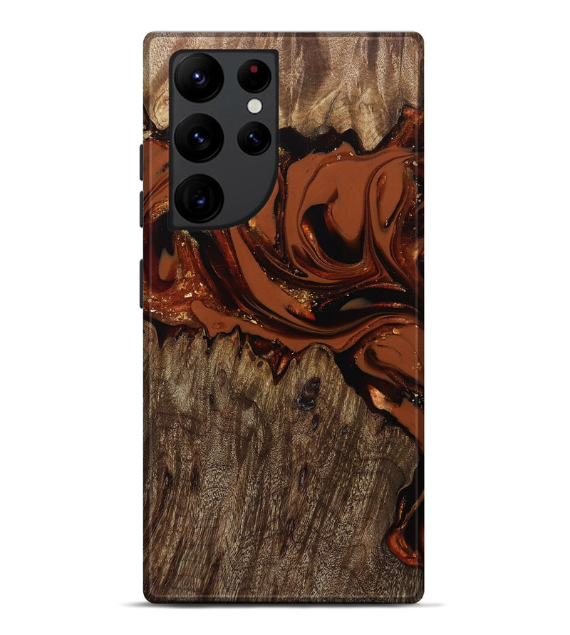 Galaxy S22 Ultra Wood Live Edge Phone Case - Jaycee (Red, 809441)