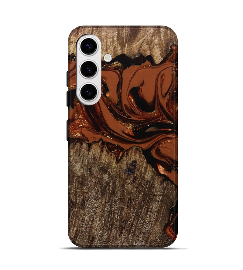 Galaxy S25 Wood Live Edge Phone Case - Jaycee (Red, 809441)