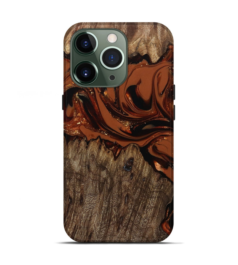iPhone 13 Pro Wood Live Edge Phone Case - Jaycee (Red, 809441)