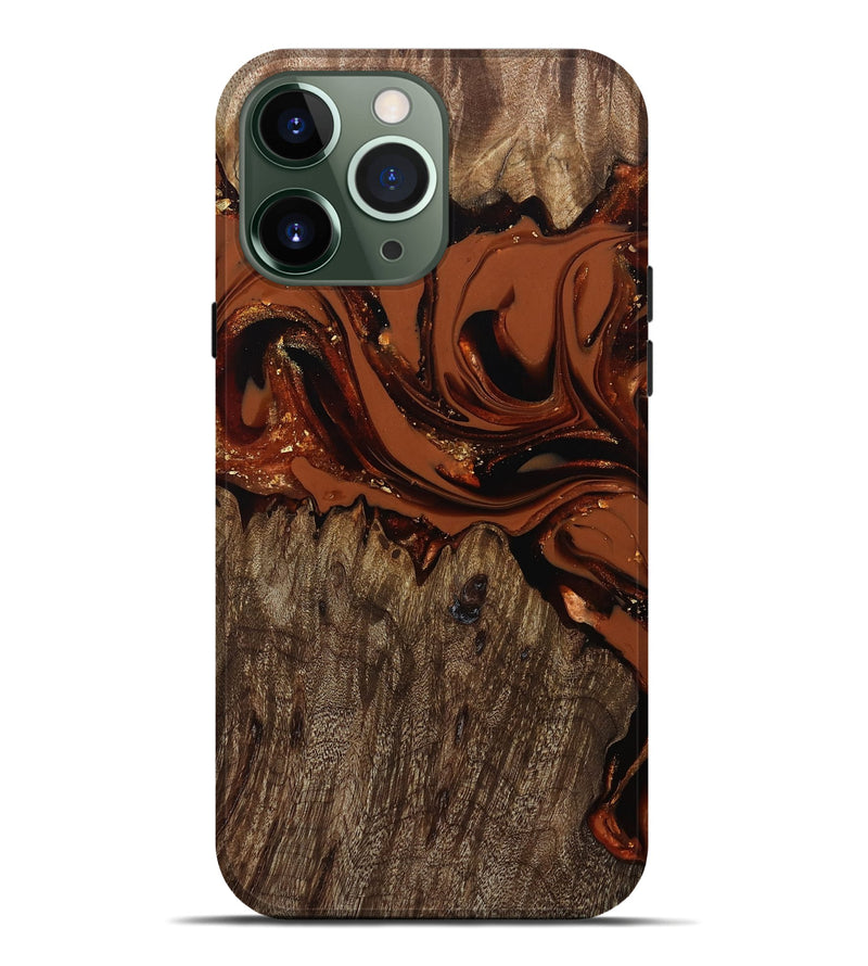 iPhone 13 Pro Max Wood Live Edge Phone Case - Jaycee (Red, 809441)