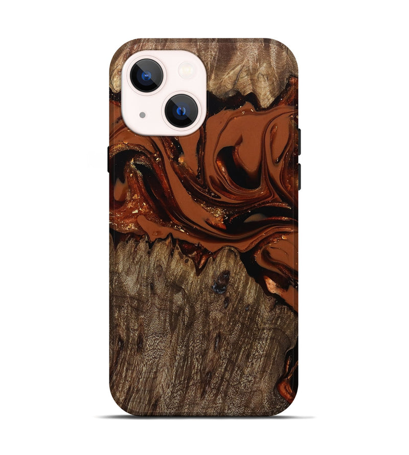 iPhone 14 Wood Live Edge Phone Case - Jaycee (Red, 809441)