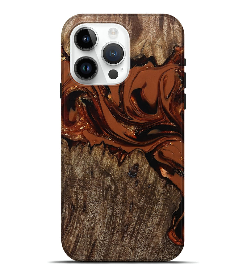 iPhone 15 Pro Max Wood Live Edge Phone Case - Jaycee (Red, 809441)