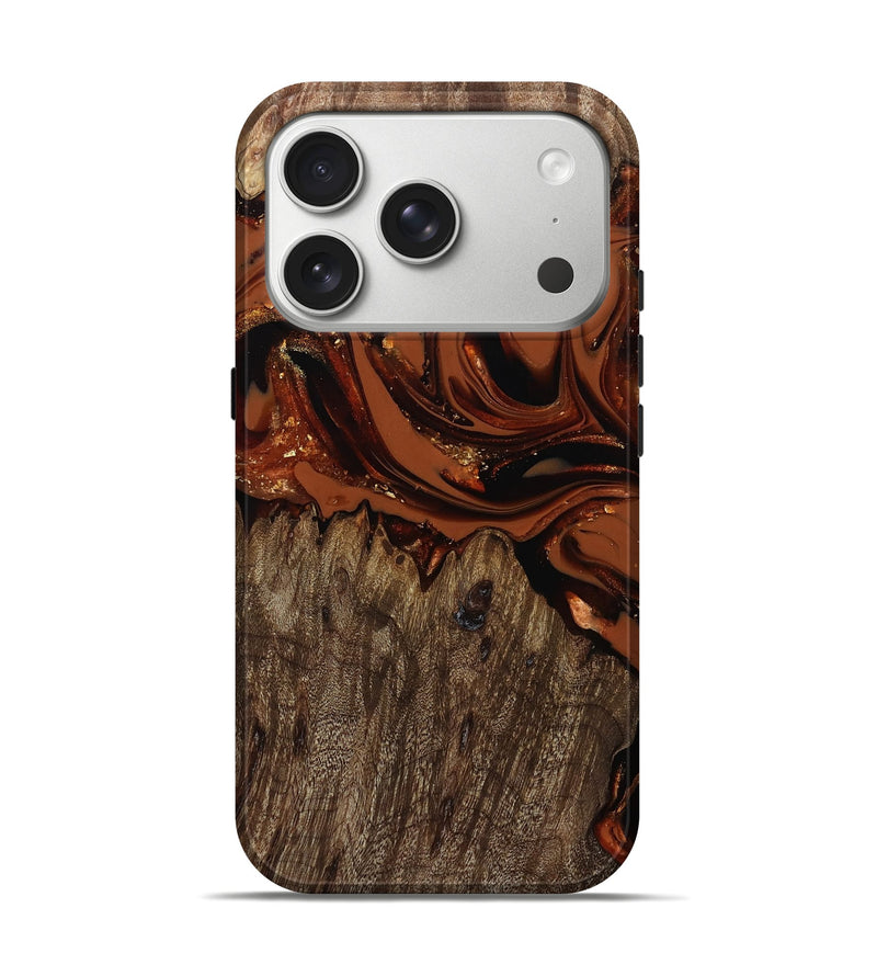 iPhone 17 Pro Wood Live Edge Phone Case - Jaycee (Red, 809441)