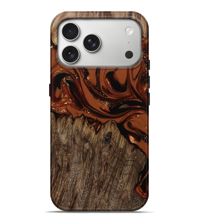 iPhone 17 Pro Max Wood Live Edge Phone Case - Jaycee (Red, 809441)