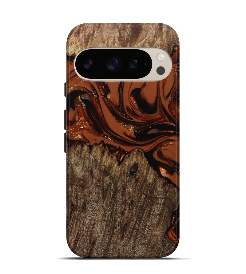 Pixel 10 Pro Wood Live Edge Phone Case - Jaycee (Red, 809441)