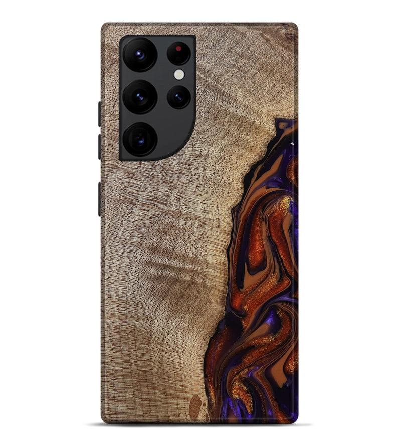Galaxy S22 Ultra Wood Live Edge Phone Case - Uriel (Red, 809445)