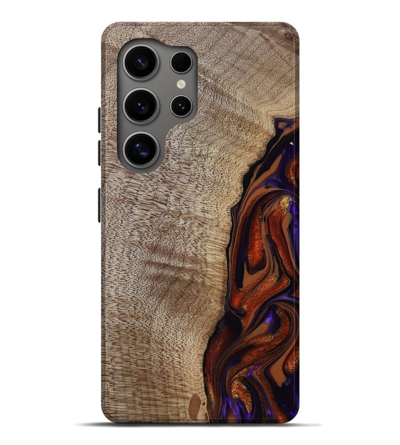 Galaxy S25 Ultra Wood Live Edge Phone Case - Uriel (Red, 809445)