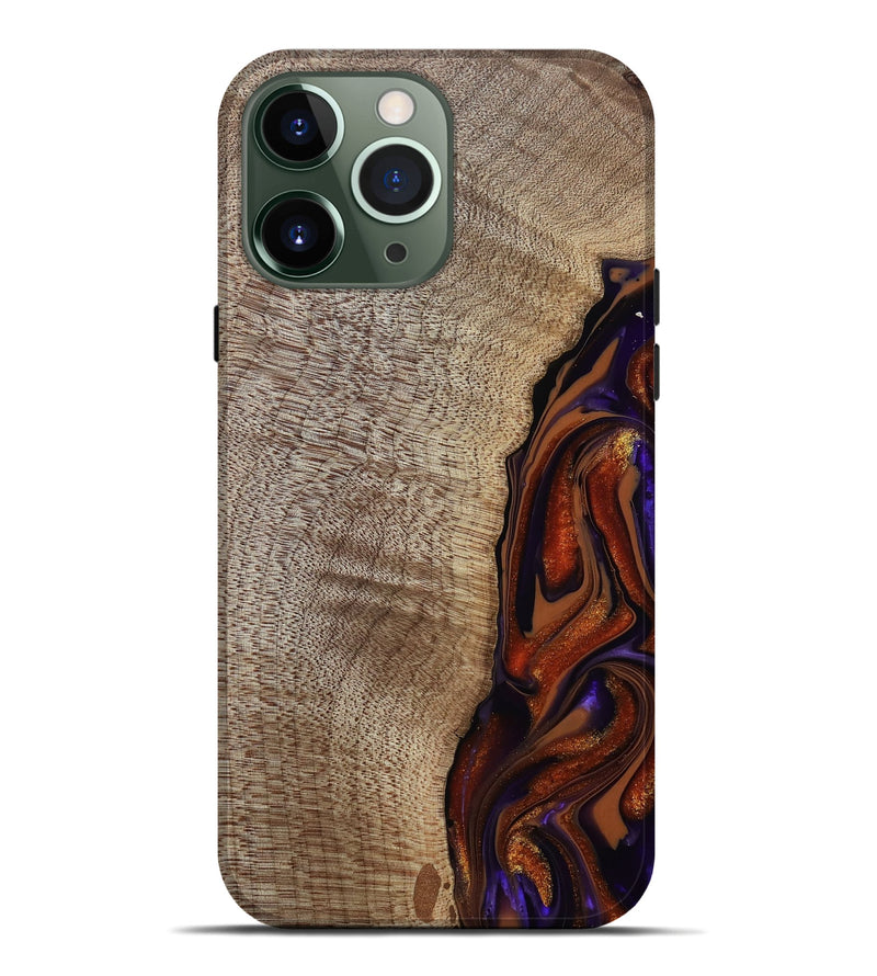 iPhone 13 Pro Max Wood Live Edge Phone Case - Uriel (Red, 809445)