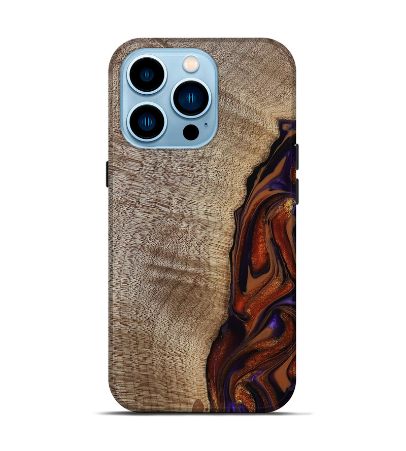 iPhone 14 Pro Wood Live Edge Phone Case - Uriel (Red, 809445)