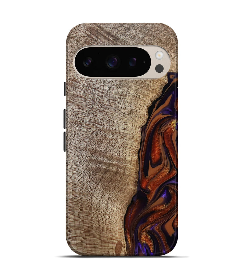 Pixel 9 Wood Live Edge Phone Case - Uriel (Red, 809445)