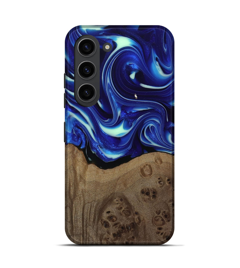 Galaxy S23 Wood Live Edge Phone Case - Damaris (Blue, 809454)