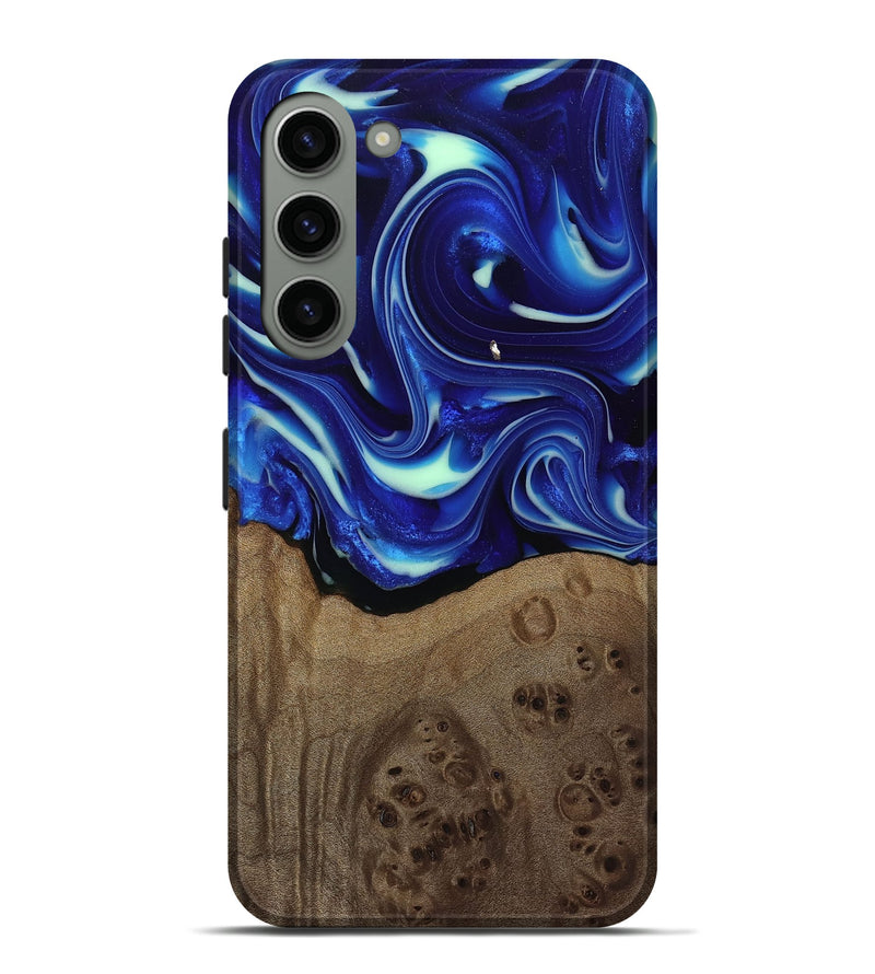 Galaxy S23 Plus Wood Live Edge Phone Case - Damaris (Blue, 809454)