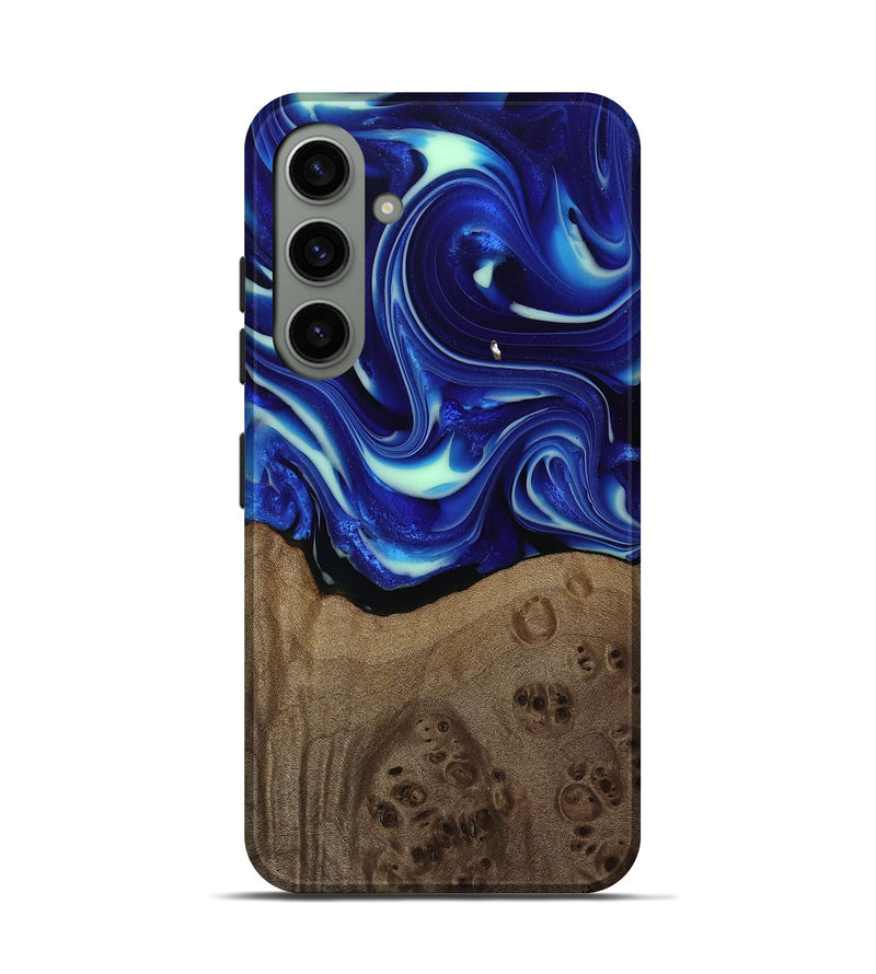 Galaxy S24 Wood Live Edge Phone Case - Damaris (Blue, 809454)
